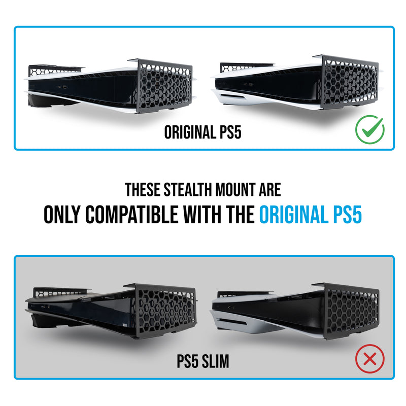 Stealth Mount - Under Desk Mount for PS5/ PS5 Pro/ PS5 Slim (Steel)