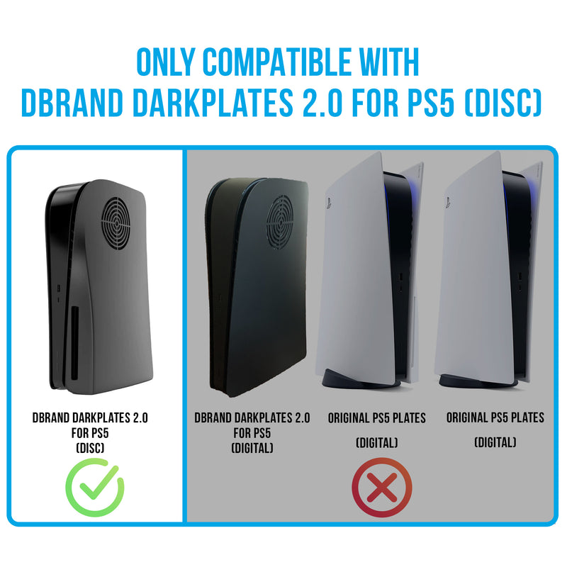 Skates - Horizontal Stand For PS5 - Compatible with Dbrand Dark Plates 2.0