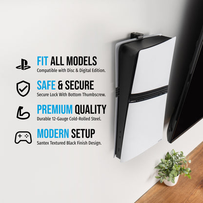 Glistco Steel - Wall Mount for PS5 (All Consoles)