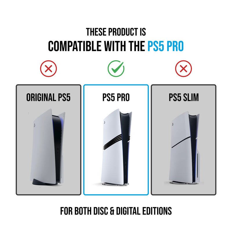 Skates - Horizontal Stand For PS5 Pro (Compatible with Disc & Digital Edition)