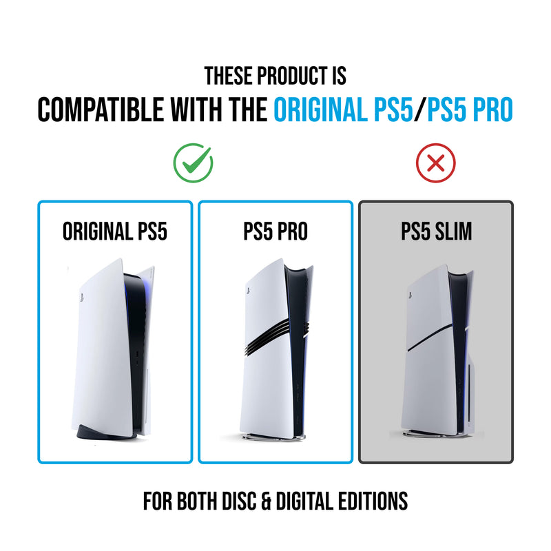 Glistco Steel - Playstation 5 Wall Mount (PS5/PS5 Pro/PS5 Slim)