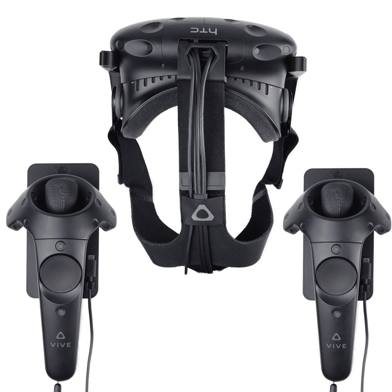 Headset and Controller Wall Mounts for HTC VIVE